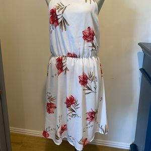 Lush Floral Dress with Tie Back (L)